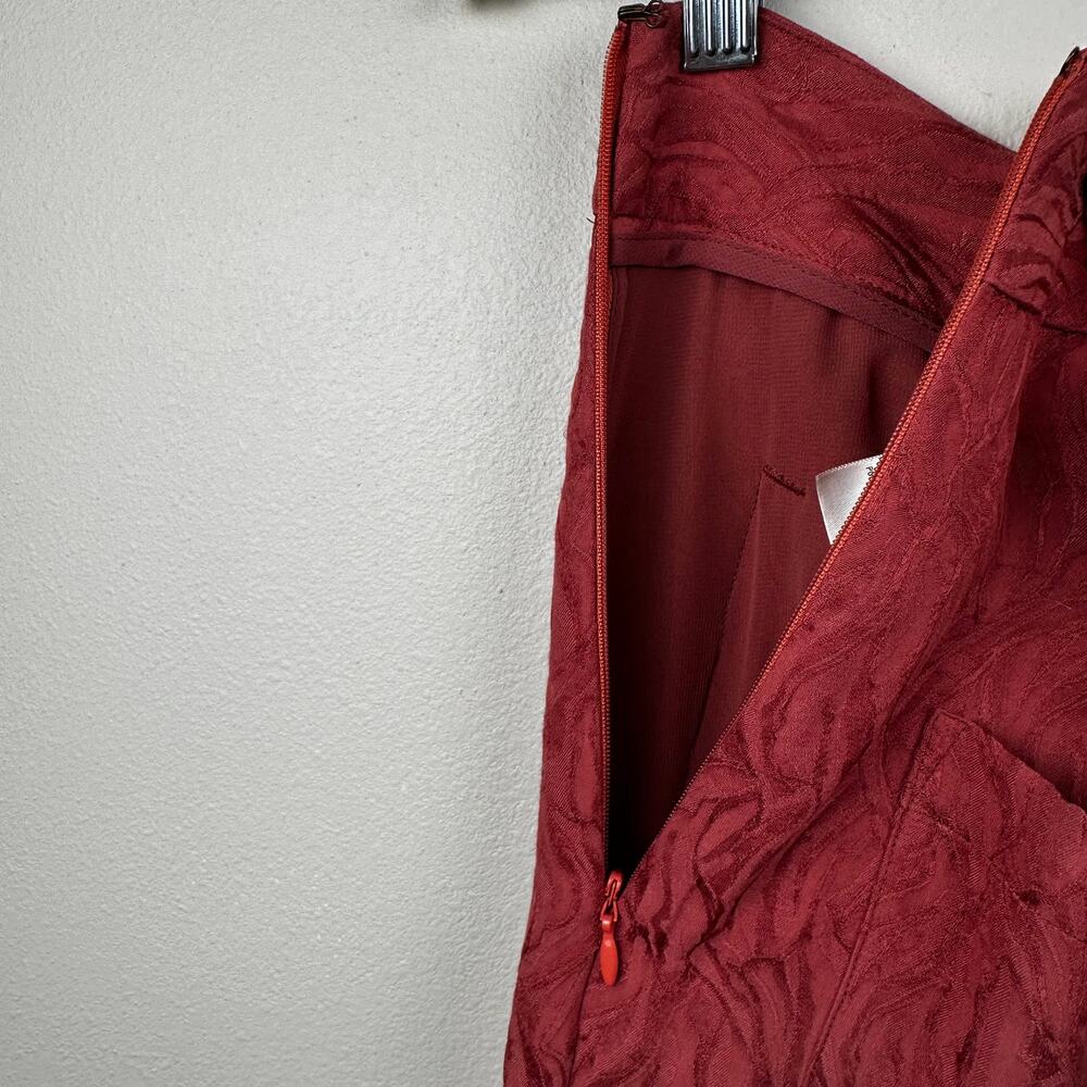 Anthropologie ETT:TWA Rose Jacquard Aubade Tie Waist Pants Tapered Cropped 8 - Picture 8 of 14